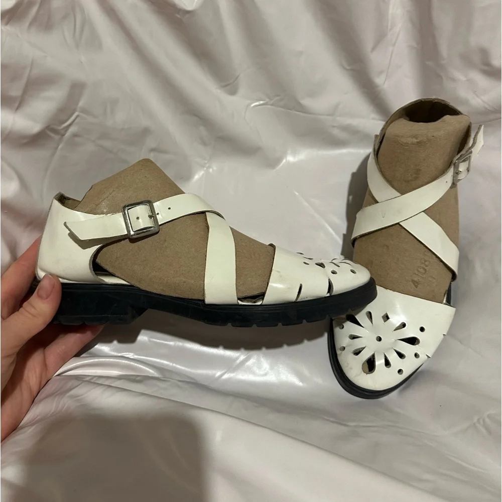 Women’s White Sandals - Picture 2 of 3